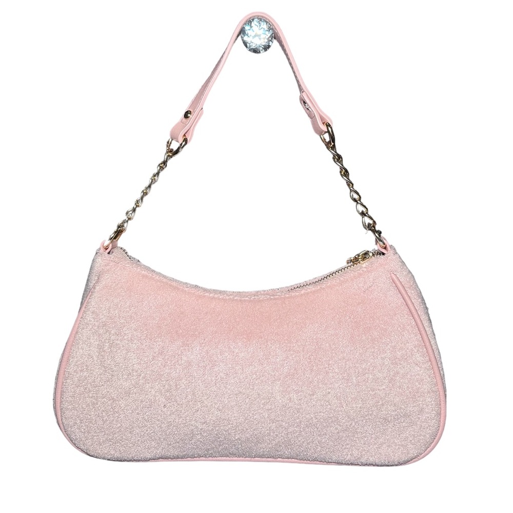 💗 Juicy Couture 💗 Raising Star Shoulder Bag Pink Diamond Velour - Picture 3 of 5